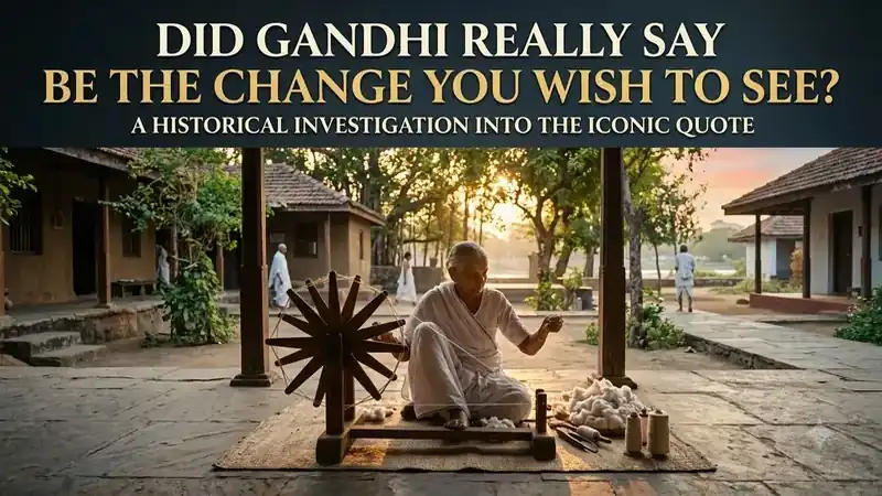 Did Gandhi Say 'Be the Change You Wish to See'? Facts