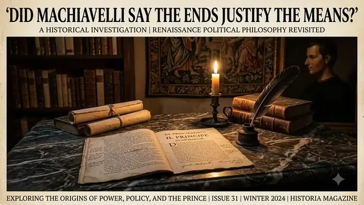 Did Machiavelli Write 'The Ends Justify the Means'?