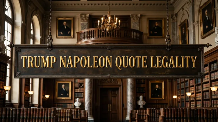 Donald Trump Napoleon Quote Legality: Presidential Power, Precedent & History