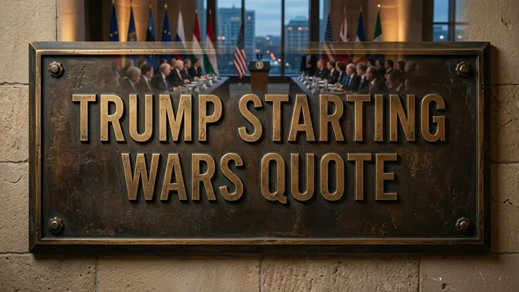 Trump Starting Wars Quote: Foreign Policy, Doctrine & Historical Precedent