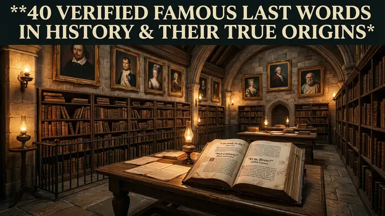 50 Verified Famous Last Words in History: Real Archival Truth